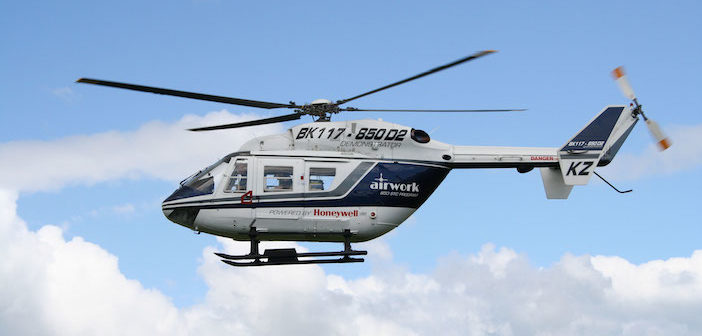 The Airwork helicopter