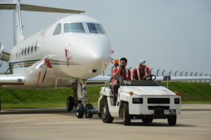 Aircraft parking at Skypark FBO