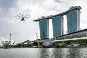 A live demonstration of the Volocopter eVTOL took place during October 2019 in Singapore