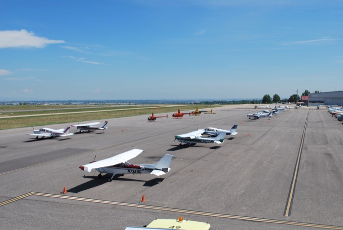 Flight school ramp view
