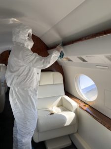 Aircraft and FBO cleaning and disinfection services are being offered by Clay Lacy Aviation