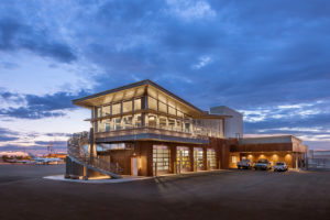 he recent redevelopment at Scottsdale Airport consolidated offices, customs operations and tenant spaces into the Aviation Business Center