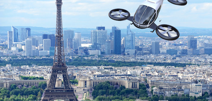 drone over paris