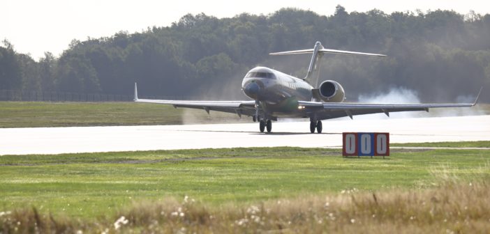 Bombardier Global aircraft arrives in Sweden