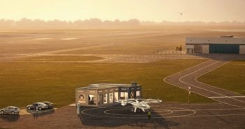Artist's impression of a vertiport
