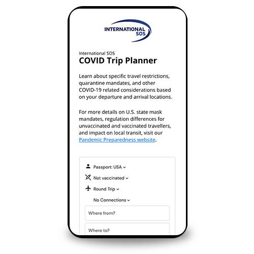 International SOS releases Covid trip planner