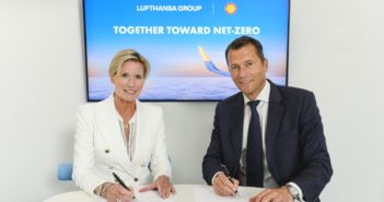 Representatives of Shell and Lufthansa have signed a non-binding MoU for exploring the supply of SAF by Shell to the Lufthansa Group