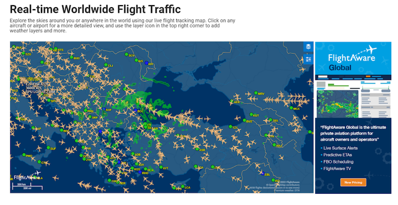 flightaware rastreio em tempo real