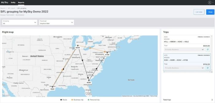 screen shot of MySky
