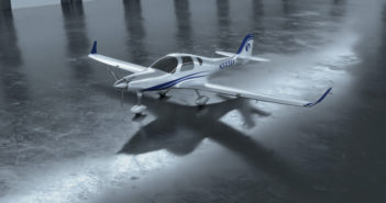 Artist's rendering of the eFlyer 2 in a hangar (Image: Bye Aerospace)