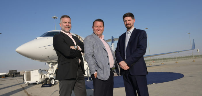 L to R – The Vertis Aviation Aircraft Trading executives, Mark Abbott - CEO, Jeffrey Emmenis- director, Conan McGale - director