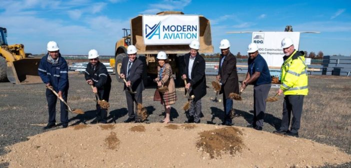 Modern Aviation broke ground on two new hangars in its most recent development project at Republic Airport in Farmingdale, NY